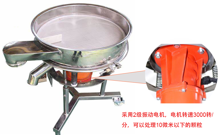 高頻篩特點(diǎn)：框體加高可防止?jié){液往外飛濺；加擋料板可加快排料，提高篩分效率