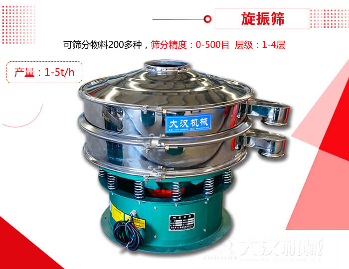 旋振篩可以特殊定制有：材質(zhì)方面包括：碳鋼，不銹鋼，全不銹鋼層級方面包括：單層，雙層，三層，四層等