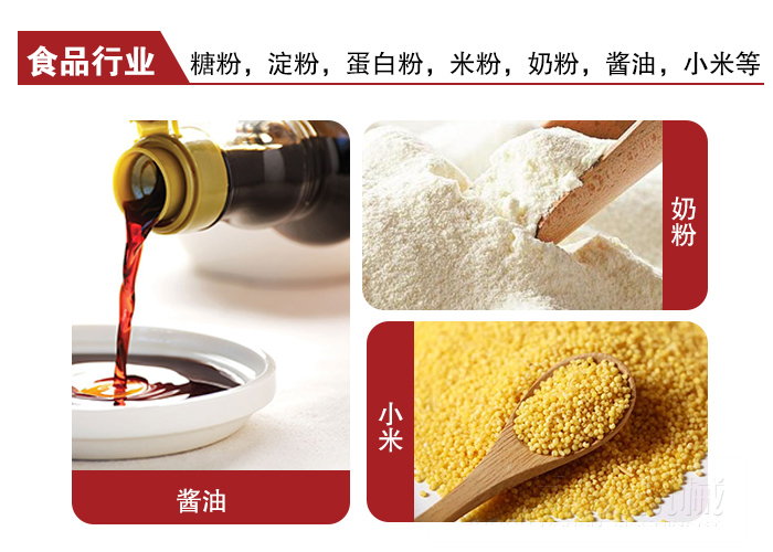 全不銹鋼食品振動篩可用于糖粉，小米，淀粉，蛋白粉，米粉，奶粉，醬油等物料