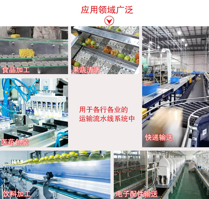 鏈板輸送機(jī)適用行業(yè)：食品加工，果蔬清洗等行業(yè)